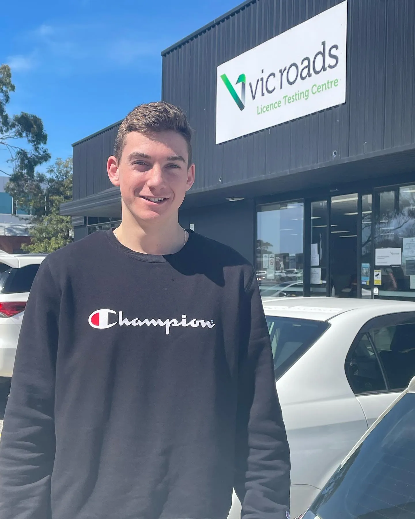 Local driving instructor teaching learner driver at a roundabout in Frankston