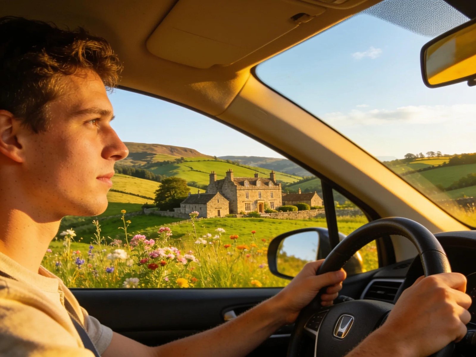 Learner driver practicing in a car on Victorian roads, embodying preparation for the driving test