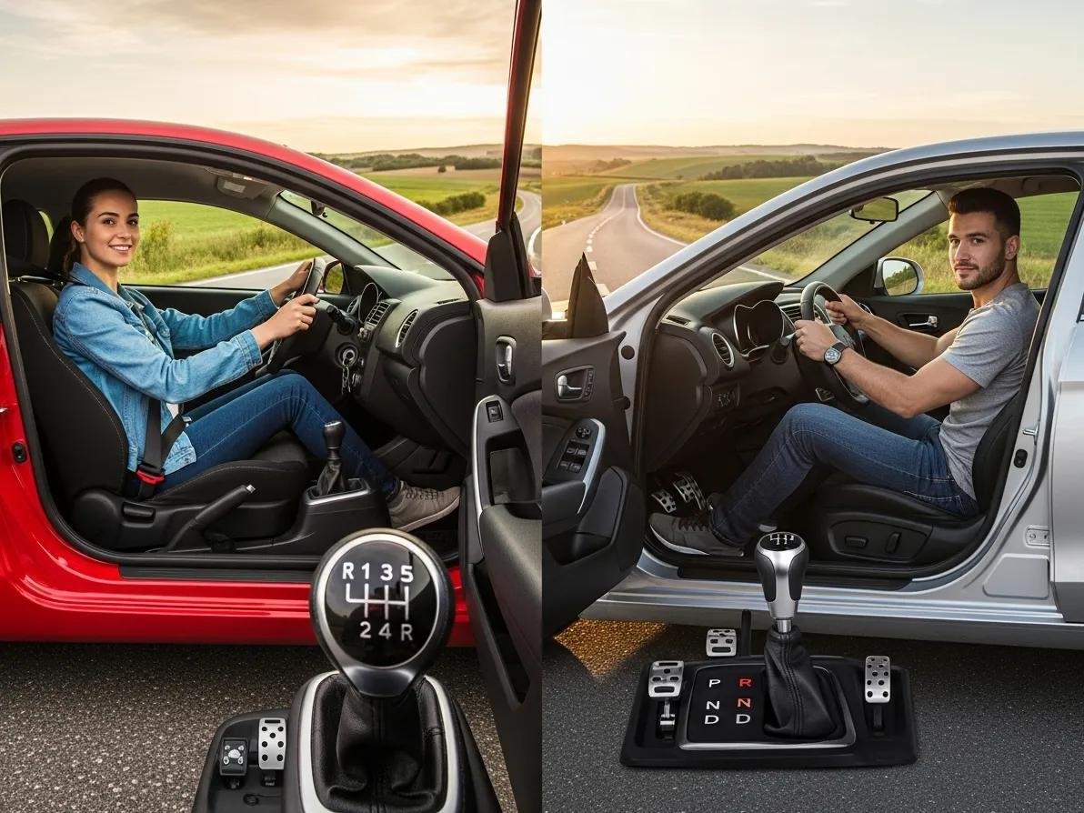 Comparison of manual and automatic driving lessons available in Hampton Park