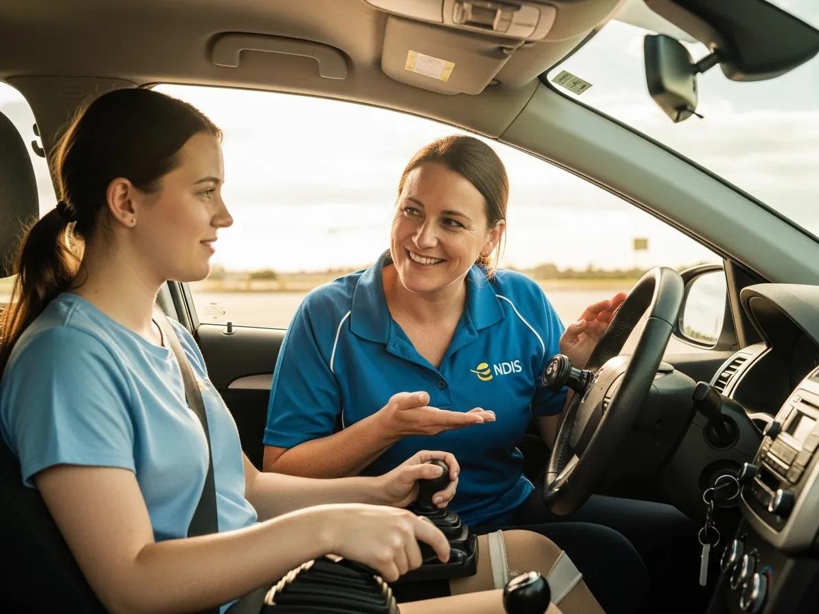 Instructor picking up a student in Berwick for driving lessons, illustrating convenient local services