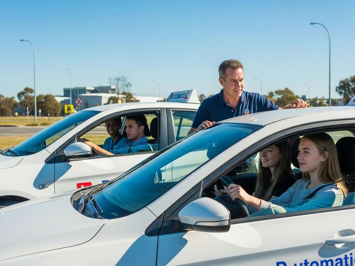Students learning driving in Dandenong with manual and automatic cars